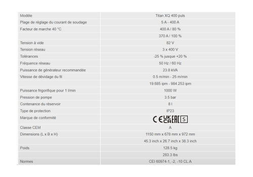 TITAN XQ 400 PULS DW