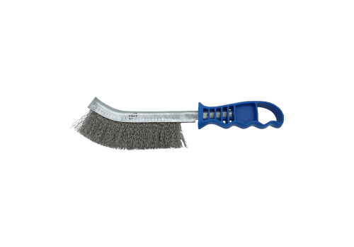 BROSSE INOX MANCHE PLASTIQUE