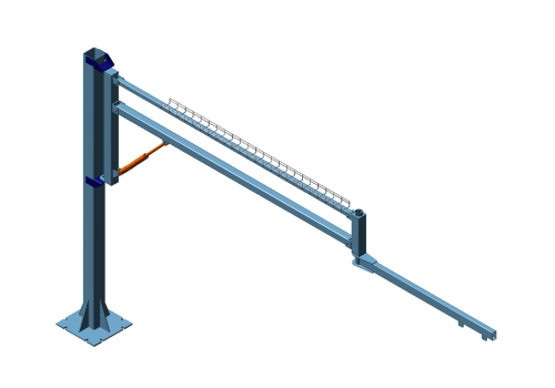 POTEAU POUR POTENCE 3M + 2M AVEC VERIN REGLAGE EN HAUTEUR