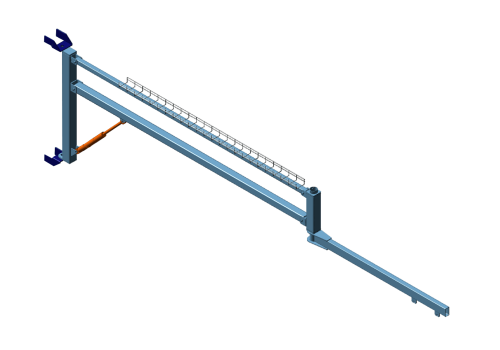 POTENCE MURALE 3M + 2M AVEC VERIN REGLAGE EN HAUTEUR