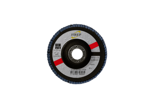 DISQUE A LAMELLES ACIER-INOX BOMBE ZIRCO Ø125X22 GR60 FIREP
