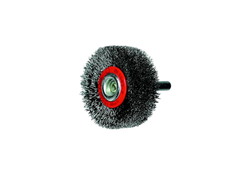 BROSSES CIRCULAIRE Ø50 ACIER FILS ONDULÉS AVEC TIGE DE 6