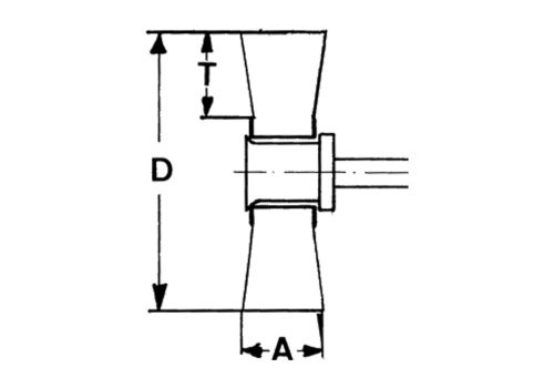 BROSSES CIRCULAIRE Ø50 INOX FILS ONDULÉS AVEC TIGE DE 6