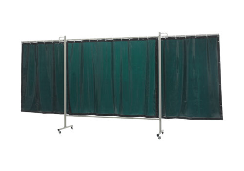 ECRAN 3 VOLETS NON TENDU VERT RIDEAU 2000X1900 + 2 VOLETS 1100X1900 MM