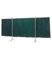 ECRAN 3 VOLETS NON TENDU VERT RIDEAU 2000X1900 + 2 VOLETS 1100X1900 MM