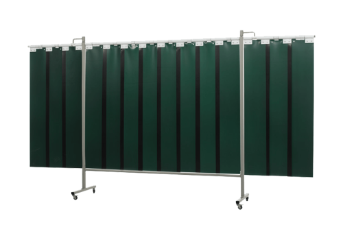 ECRAN 3 VOLETS NON TENDU VERT LANIERES 2000X1900 + 2 VOLETS 800X1900 MM