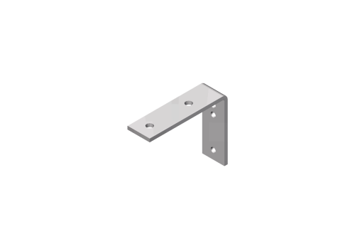 EQUERRE SUPPORT DE FIXATION D'UN OU DEUX RAILS SUR POTEAU OU MUR