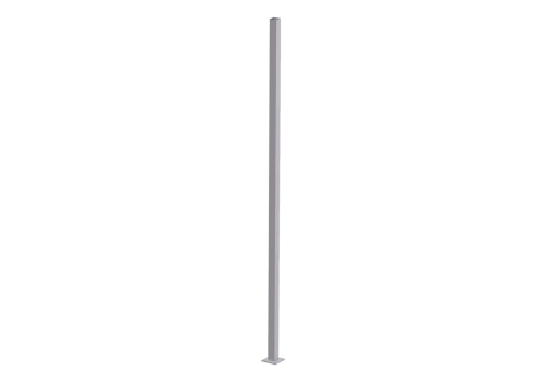 POTEAU CARRÉ (50 X 50 X 2 MM) SUR BASE (110 X 110 X 8 MM) HAUTEUR 3 M