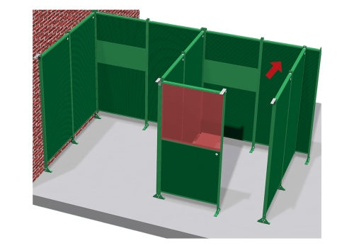 PAROI 2200 X 512 X 50 MM, VERT MAT RAL 6011