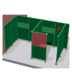 PAROI 2200 X 512 X 50 MM, VERT MAT RAL 6011