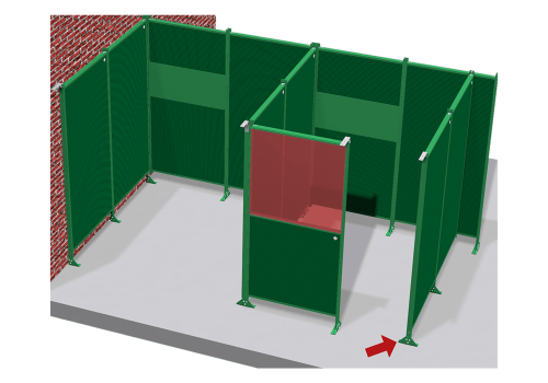 PIED RÉGLABLE ET CONTRE PLAQUE, VERT MAT RAL 6011