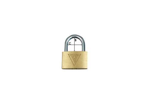 CADENAS À CLÉ EN LAITON MASSIF. LIVRÉ AVEC 2 CLÉS