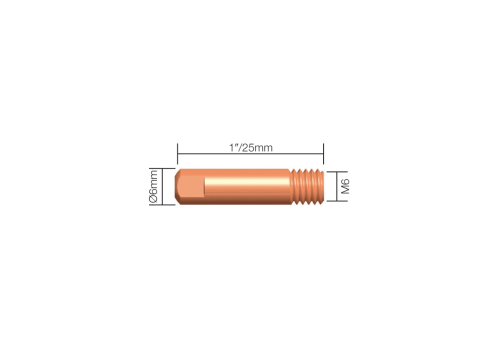 TUBE CONTACT CUCRZR Ø0.6 M6X25MM (150)
