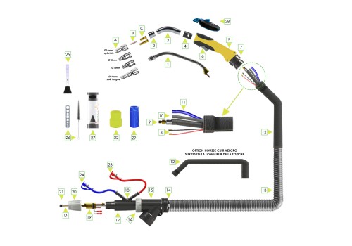 TORCHE MIG/MAG ASPIRANTE MA320 LG 4M 30°