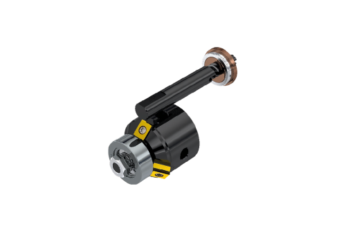 ENSEMBLE TOUPIE, BUTÉE ET VERNIER POUR RÉALISER DES CHANFREINS EN V À