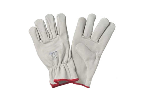 GANTS CUIR BLANC TOUT FLEUR BOVIN SERRAGE ELASTIQUE (4.1.2.1) T10