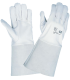 GANTS TIG CUIR FLEUR DE CHEVRE MANCHETTE CROUTE 14CM (1.1.2.1) T9