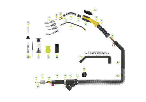 TORCHE MIG/MAG ASPIRANTE MA251 LG 5M 45°