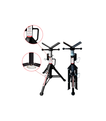 SERVANTE PLIABLE DE SIX PIEDS AVEC TÊTE EN V