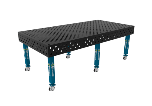 TABLE SOUD TRAD. PLUS 2400X1200 GRILLE DIAG. Ø28 ROUL. HORS TRANSPORT