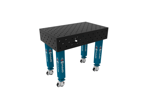 TABLE SOUD TRAD. PRO 1000X600 GRILLE DIAG. Ø16 ROUL. HORS TRANSPORT