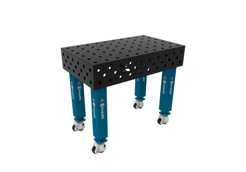 TABLE SOUD TRAD. PRO 1000X600 GRILLE 100X100 Ø28 ROUL. HORS TRANSPORT