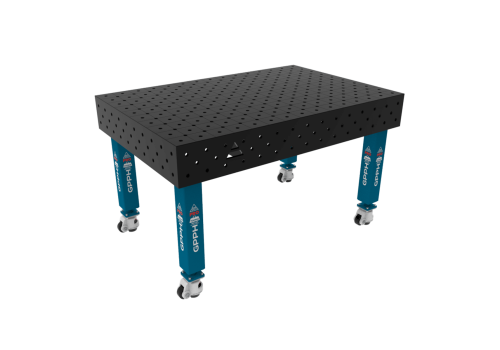 TABLE SOUD TRAD. PRO 1500X1000 GRILLE DIAG. Ø16 ROUL. HORS TRANSPORT