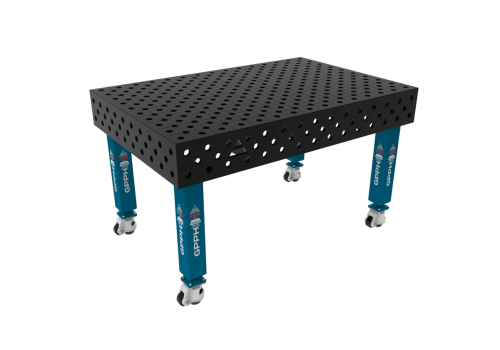 TABLE SOUD TRAD. PRO 1500X1000 GRILLE DIAG. Ø28 ROUL. HORS TRANSPORT