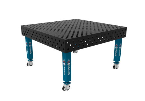 TABLE SOUD TRAD. PRO 1500X1480 GRILLE DIAG. Ø28 ROUL. HORS TRANSPORT