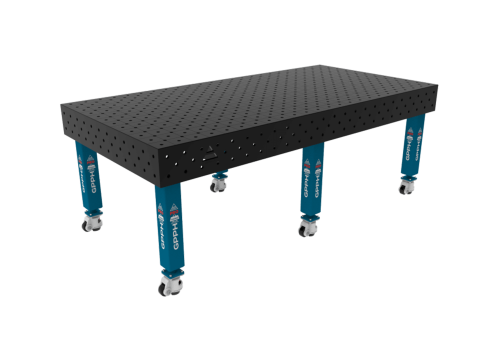 TABLE SOUD TRAD. PRO 2400X1200 GRILLE DIAG. Ø16 ROUL. HORS TRANSPORT