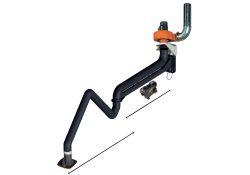 KIT DEXTRACTION AVEC BRAS DASPIRATION GAINE RIGIDE 5M